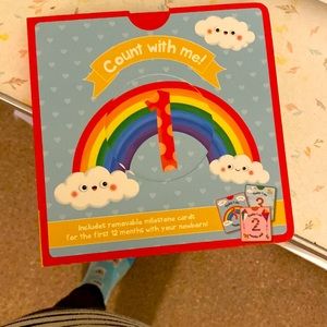 Never used: removable milestone cards for first 12 months